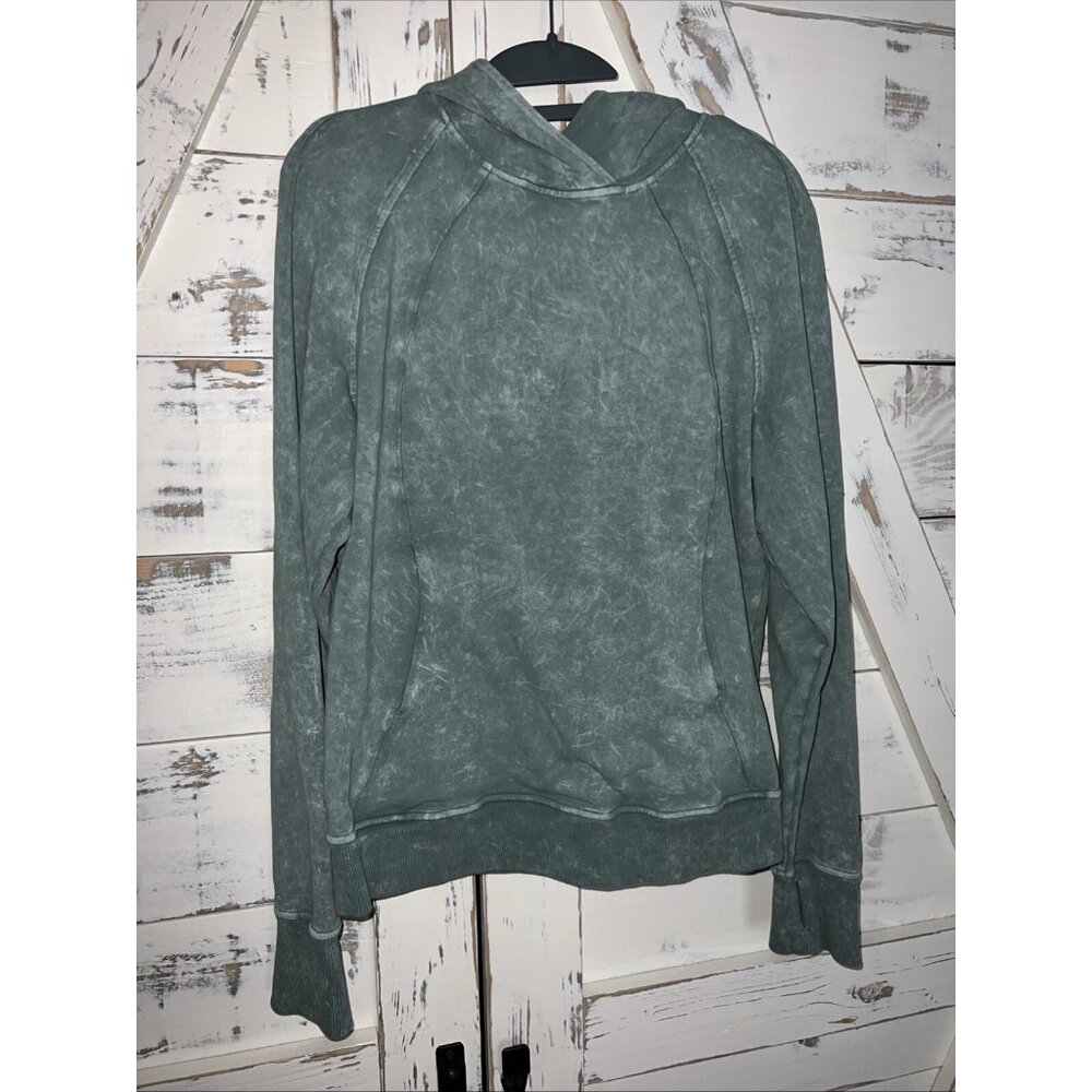 Lululemon Scuba Pullover Hoodie Washed Tidewater Teal Size 4 Green